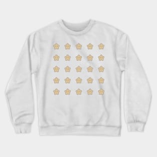 Peachy orange Stars with eyelashes Crewneck Sweatshirt